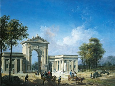 Vista de Porta Nuova en Milán, por Giovanni Migliara de Giovanni Migliara