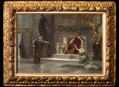 Costantine y el esclavo (óleo sobre lienzo) de Giovanni Muzzioli