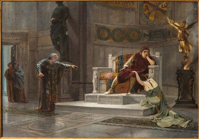 Costantine y el esclavo (óleo sobre lienzo) de Giovanni Muzzioli