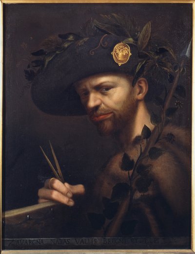 Autorretrato como abad de la Accademia della Valle di Blenio de Giovanni Paolo Lomazzo