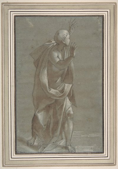 Figura masculina de pie con las manos levantadas, 1565-71 de Giovanni Paolo Lomazzo