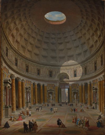 Interior of the Pantheon, Rome de Giovanni Paolo Panini