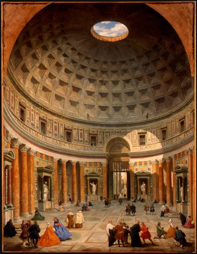 Interior del Panteón, Roma de Giovanni Paolo Pannini