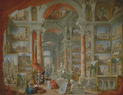 Galería de imágenes con vistas de la Roma moderna de Giovanni Paolo Panini