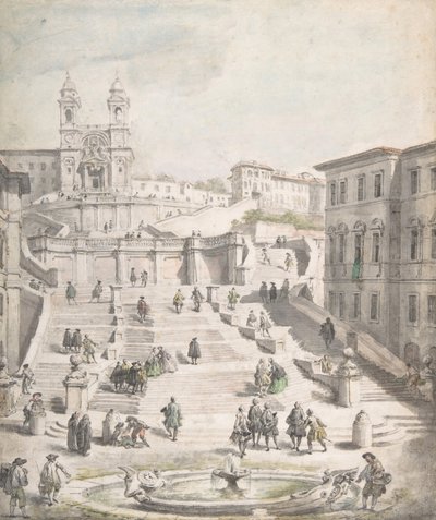 Escalinata de la Trinità dei Monti de Giovanni Paolo Panini