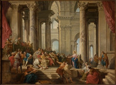 Cristo entre los doctores de Giovanni Paolo Pannini