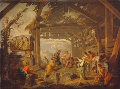 La Sibila de Cumas profetizó el nacimiento de Cristo, 1738 de Giovanni Paolo Pannini
