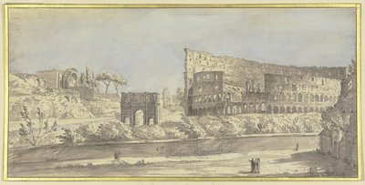El Coliseo y el Arco de Constantino en Roma de Giovanni Paolo Pannini