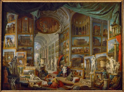 Galería de vistas de la antigua Roma ... de Giovanni Paolo Pannini or Panini