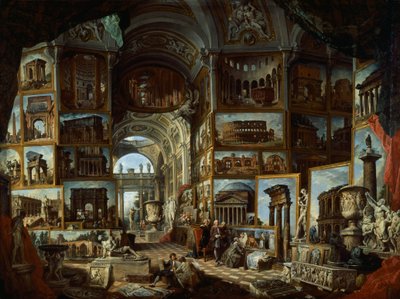 Galería imaginaria de vistas de la antigua Roma, ca 1756 de Giovanni Paolo Pannini