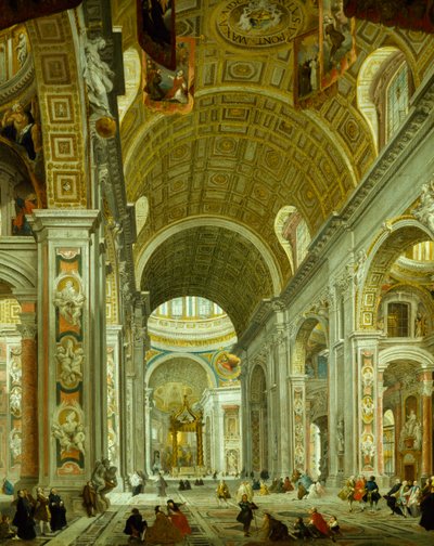 Interior de la Basílica de San Pedro de Giovanni Paolo Pannini