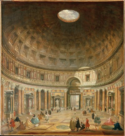 El Interior del Panteón, Roma de Giovanni Paolo Pannini