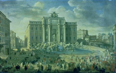 La fuente de Trevi en Roma de Giovanni Paolo Pannini