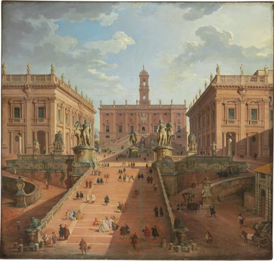 Vista del Campidoglio, Roma, 1750 de Giovanni Paolo Pannini