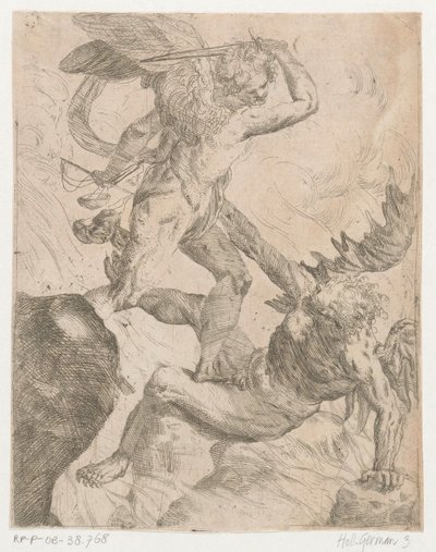 El Arcángel Miguel en batalla con el diablo de Giovanni Pietro Possenti