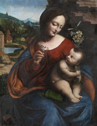 La Virgen y el Niño con un lirio, c.1510-20 (óleo sobre tabla) de Giovanni Pietro Rizzoli (attr. to) Giampietrino