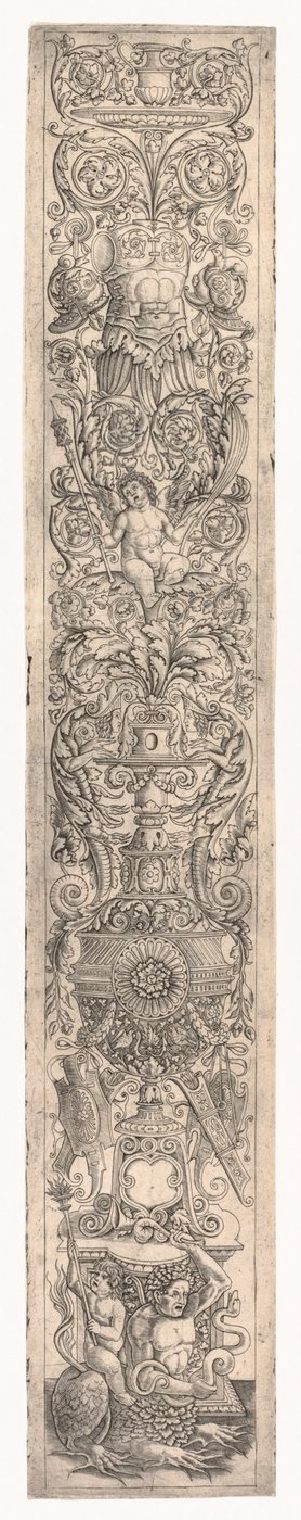 Panel ornamental: Tritón montado por un niño de Giovanni Pietro da Birago