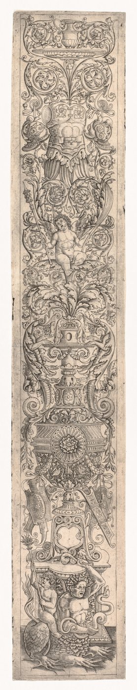 Panel ornamental: Tritón montado por un niño de Giovanni Pietro da Birago