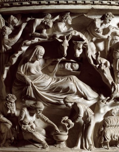 Natividad (detalle) de Giovanni Pisano