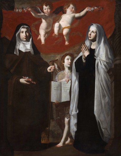Santa Isabel de Hungría y Santa Francisca de Roma, 1634 de Giovanni Ricca