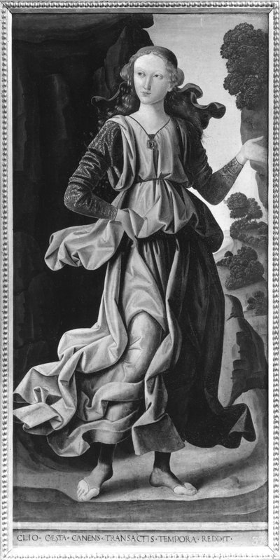 Clío, Musa de la Historia de Giovanni Santi or Sanzio