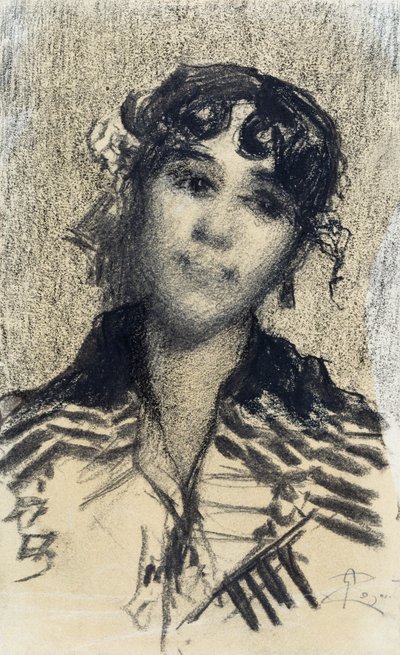Cabeza de mujer de Giovanni Segantini