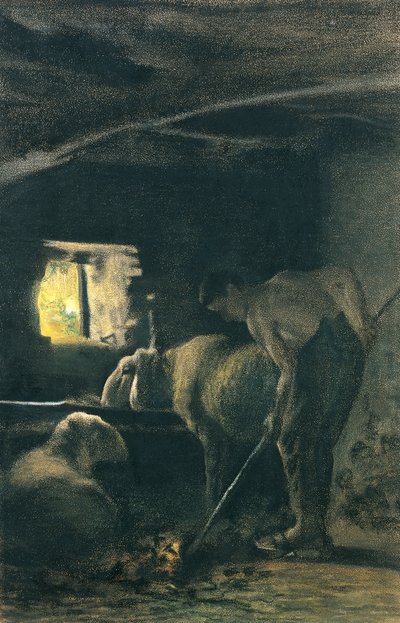 En el establo de Giovanni Segantini