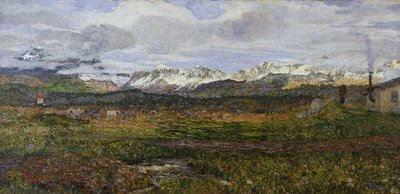 Paisaje en Maloja o Regreso a su ciudad natal de Giovanni Segantini