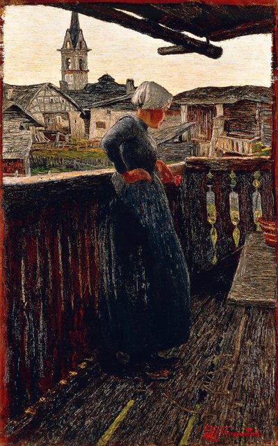 En el balcón de Giovanni Segantini