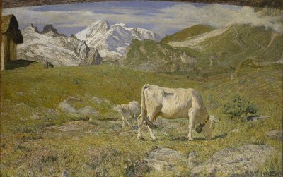 Pascoli di primavera Pastos de primavera, 1896 de Giovanni Segantini