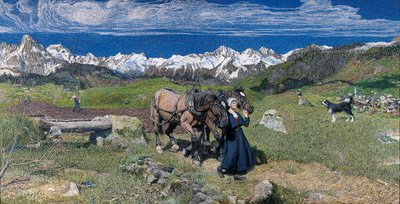 Primavera en los Alpes de Giovanni Segantini