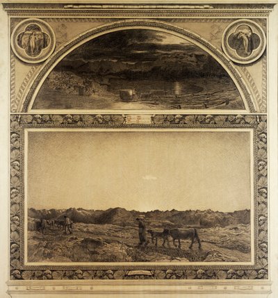 Estudio para el Tríptico de los Alpes, Naturaleza de Giovanni Segantini