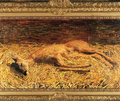 Suiza, Saint Moritz, Ciervo muerto de Giovanni Segantini