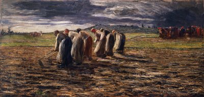 La cosecha de patatas de Giovanni Segantini