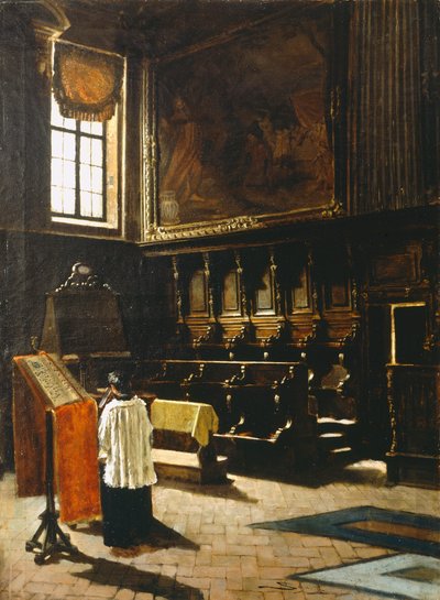 El coro de la iglesia de San Antonio en Milán de Giovanni Segantini