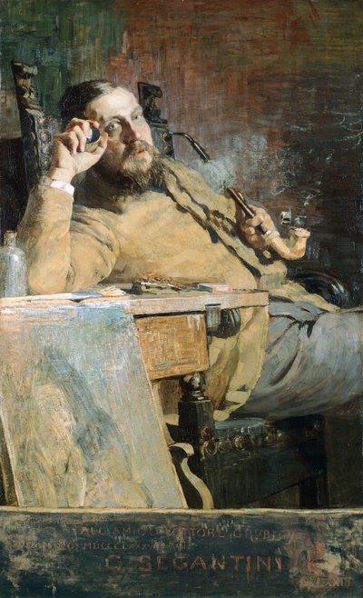 Vittorio Grubicy de Dragon, por Giovanni Segantini de Giovanni Segantini