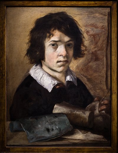Retrato de un joven dibujante de Giovanni Serodine