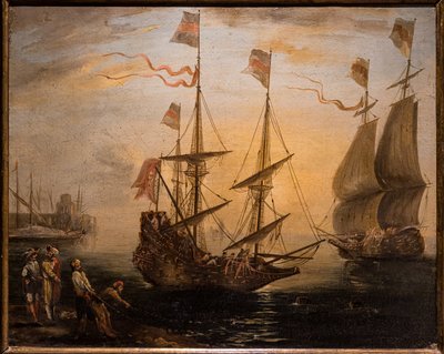 Puerto deportivo y dos veleros de Giovanni Signorini