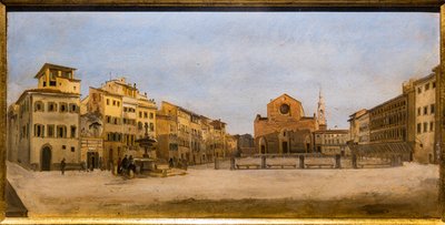 Plaza de la Santa Cruz en Florencia de Giovanni Signorini