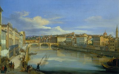 Vista del Arno desde Ponte alla Carraia de Giovanni Signorini