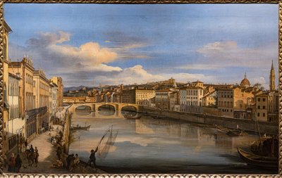 Vista del Arno desde el puente Alla Carraia de Giovanni Signorini