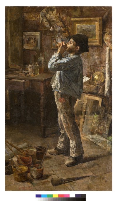 Yo también soy pintor o Aficionado o El estudio del pintor de Giovanni Sottocornola