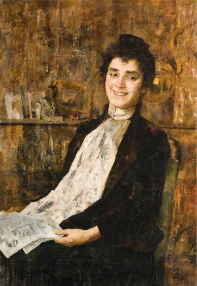 Retrato de su esposa Luisa de Giovanni Sottocornola