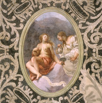 Figuras femeninas, techo de la cueva de Giovanni Stefano Danedi