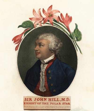 Retrato de Sir John Hill, naturalista y botánico. 1800 (grabado) de Giovanni Vendramini