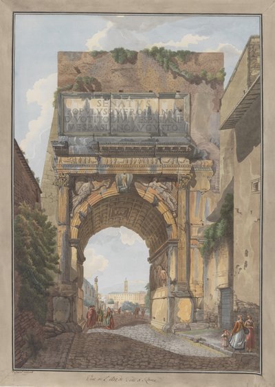 Arco de Tito, ca. 1780 de Giovanni Volpato, Louis Ducros