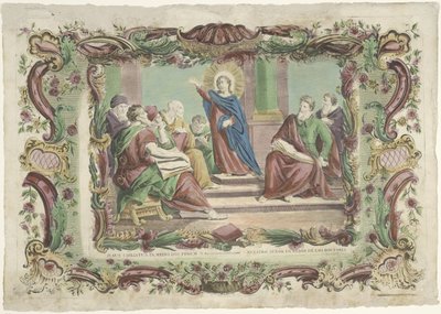 Cristo entre los escribas en el templo Jesus Christ in medio doctorum / Nuestro señor en medio de los doctores (título sobre objeto) de Giovanni Volpato (possibly)