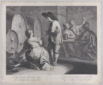 Una Camarera Llenando Jarras de Giovanni Volpato