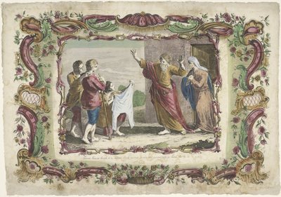 El manto ensangrentado de José se muestra a Jacob La vida de José (título de la serie) de Giovanni Volpato