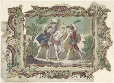 Flagelación de Cristo Jesu Christi Flagellatio / La flagellacion de N.S. Jesucristo (título sobre el objeto) de Giovanni Volpato